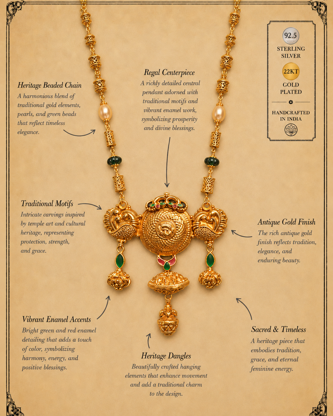 tarangini silver necklace