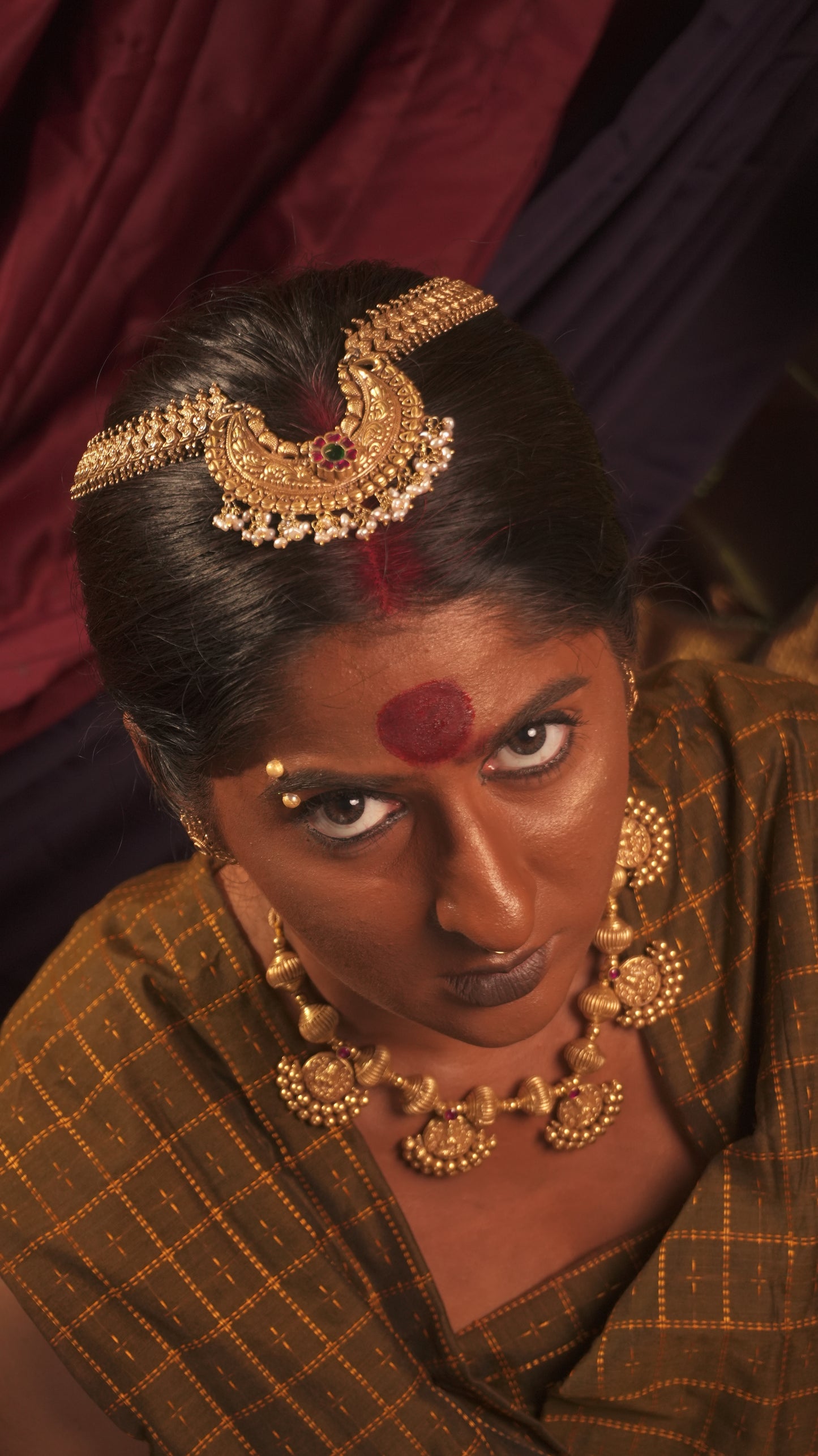 lakshmi coin bead necklace