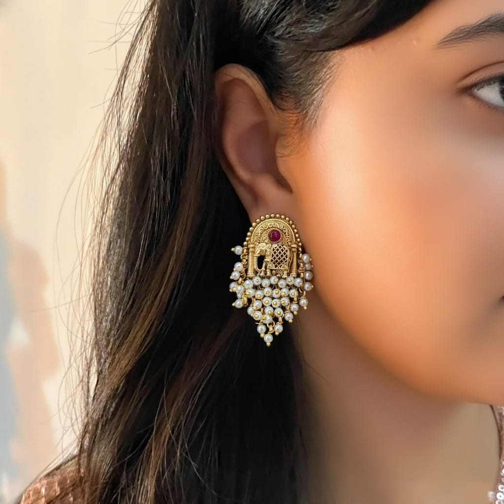 antique gajantlakshmi tops