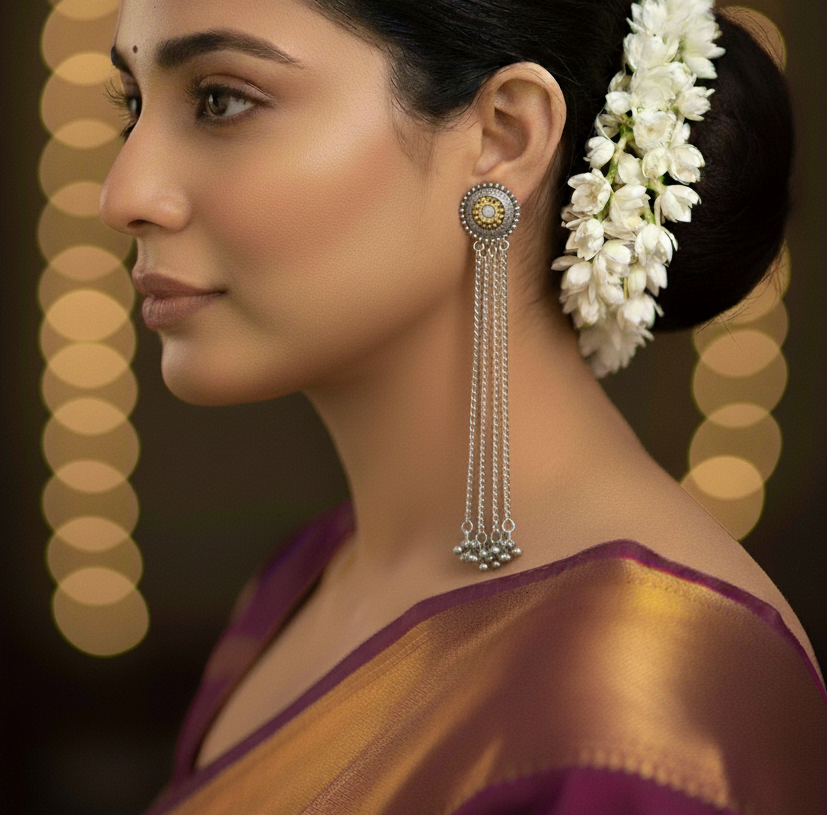 tarkabindu antique earring