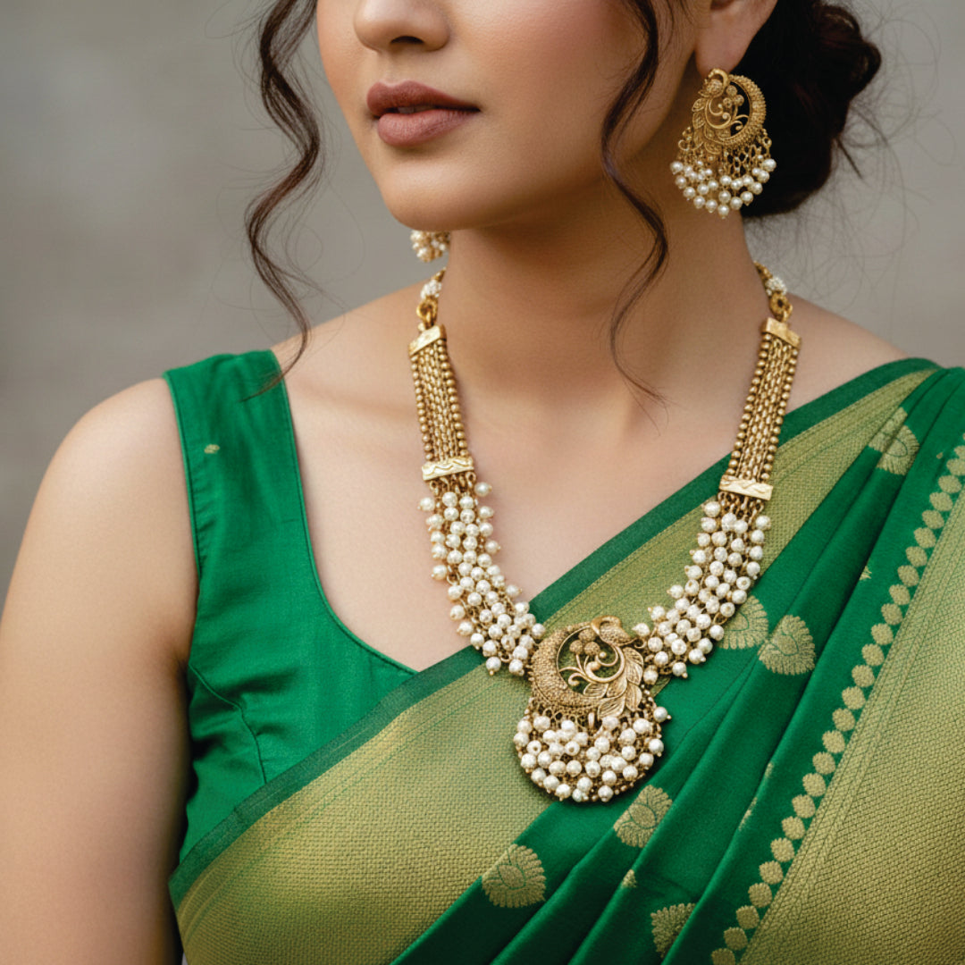 muktadhara moti short necklace