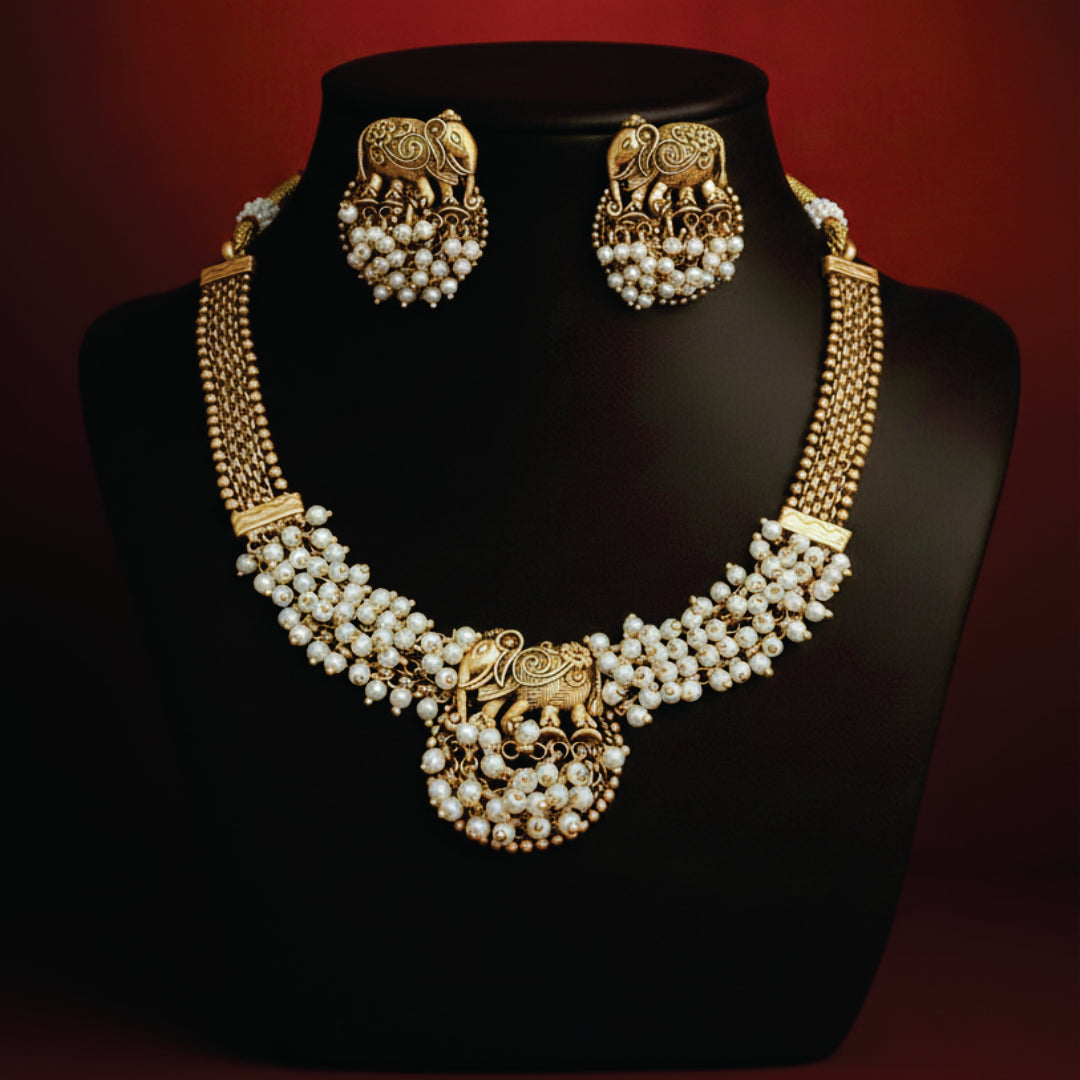 anvita short moti necklace