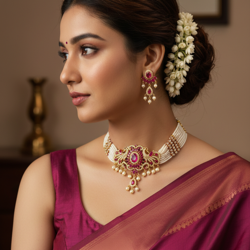 rajmuktavalli moti necklace