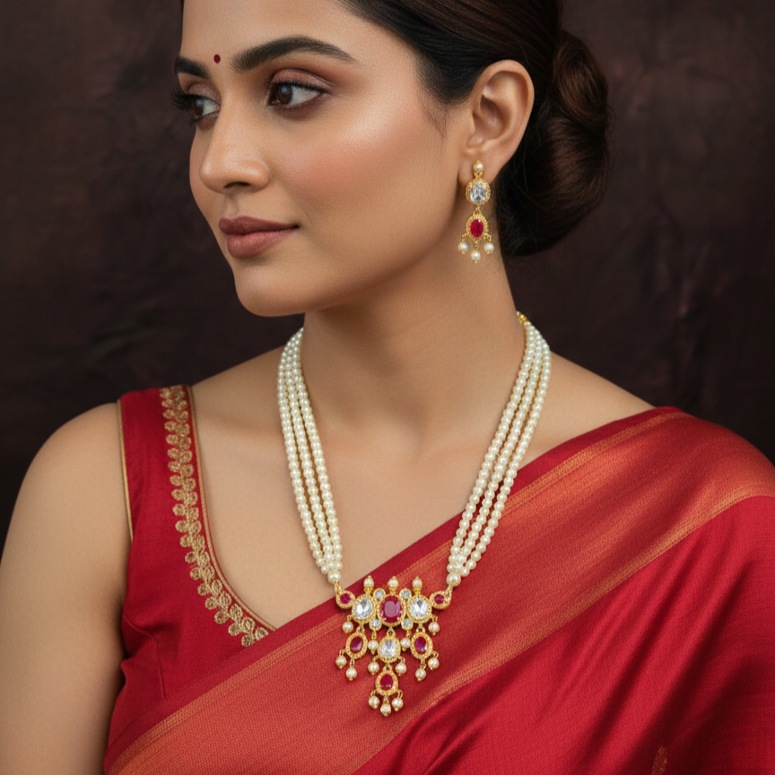 rajsubhra moti necklace