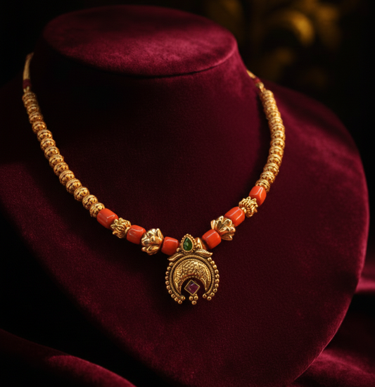 Ratnamugdha Antique Short Necklace
