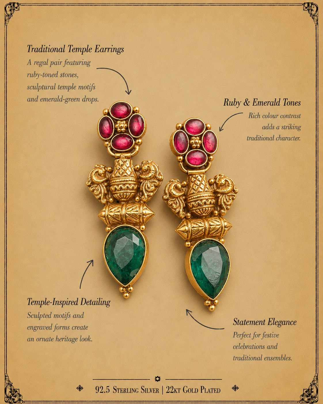 panna bunda silver earrings