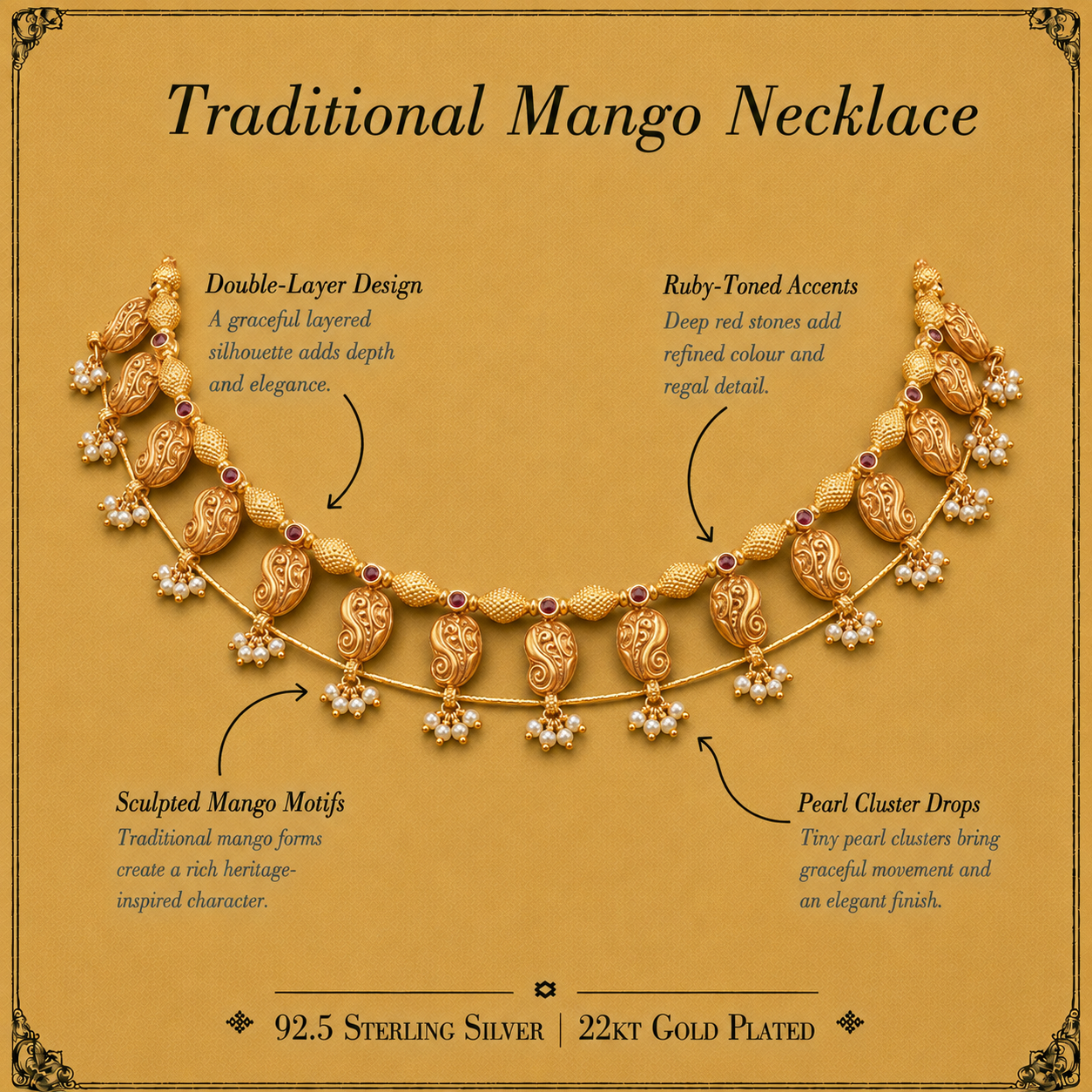 rajesahi silver necklace