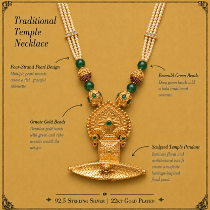 Silver Singhasan Necklace