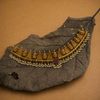 Antique Gold Temple Laxmi Choker Necklace with Pearl Fringe