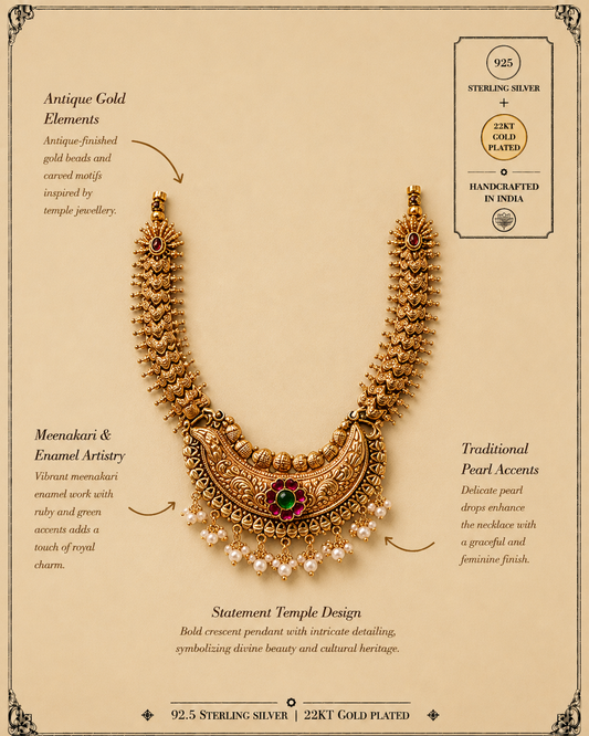 Lakshmi Coin Bead Necklace