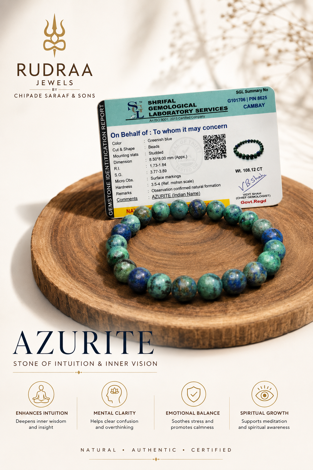 azurite bracelet