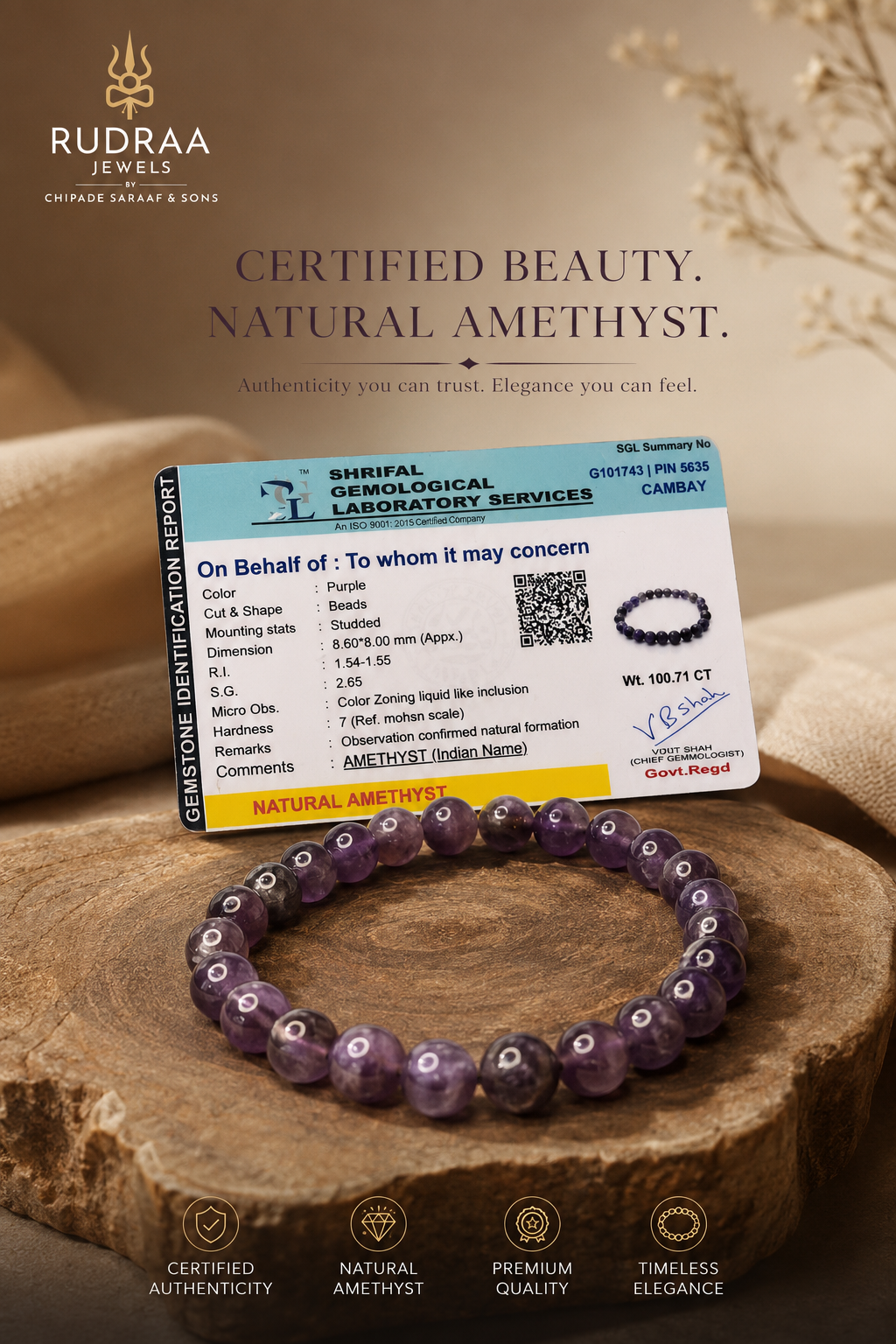amethyst bracelet