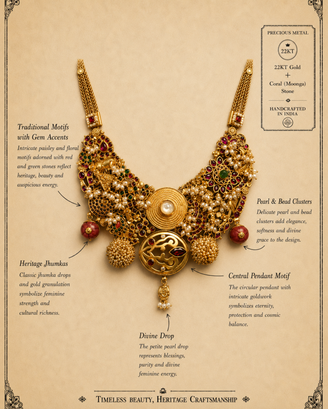 rajwadi silver choker