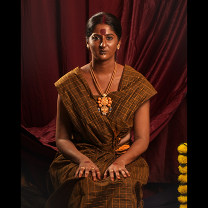 Garud Maal Silver Necklace Set (with Earrings)