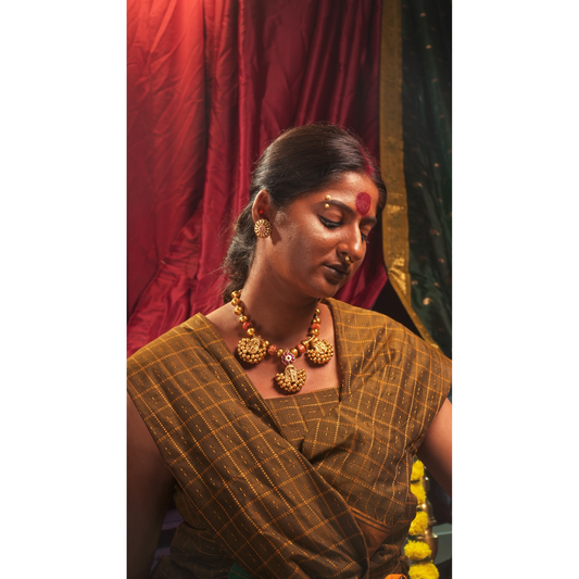 Trishakti Lakshami Coral Necklace