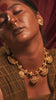 Meenakari Crescent Temple Necklace