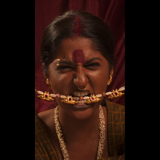 Padmaragini Silver Necklace