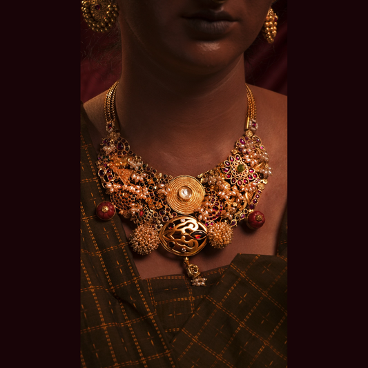 Rajwadi Silver Choker