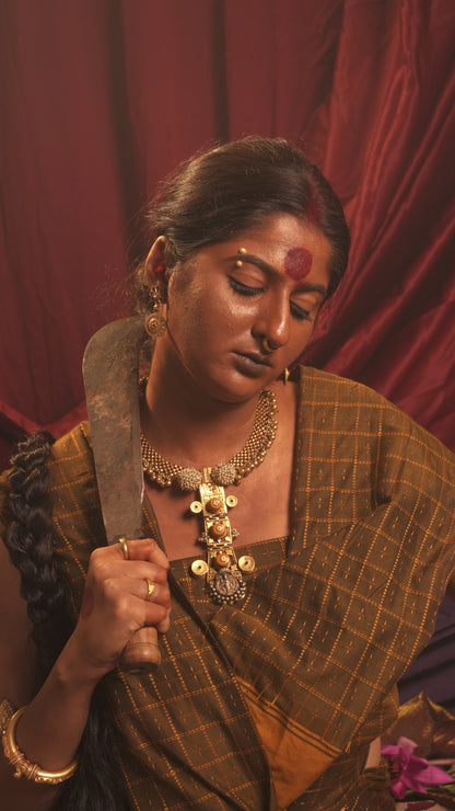 Moonga Lakshmi SIlver Necklace