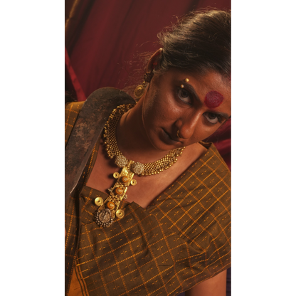 Moonga Lakshmi SIlver Necklace