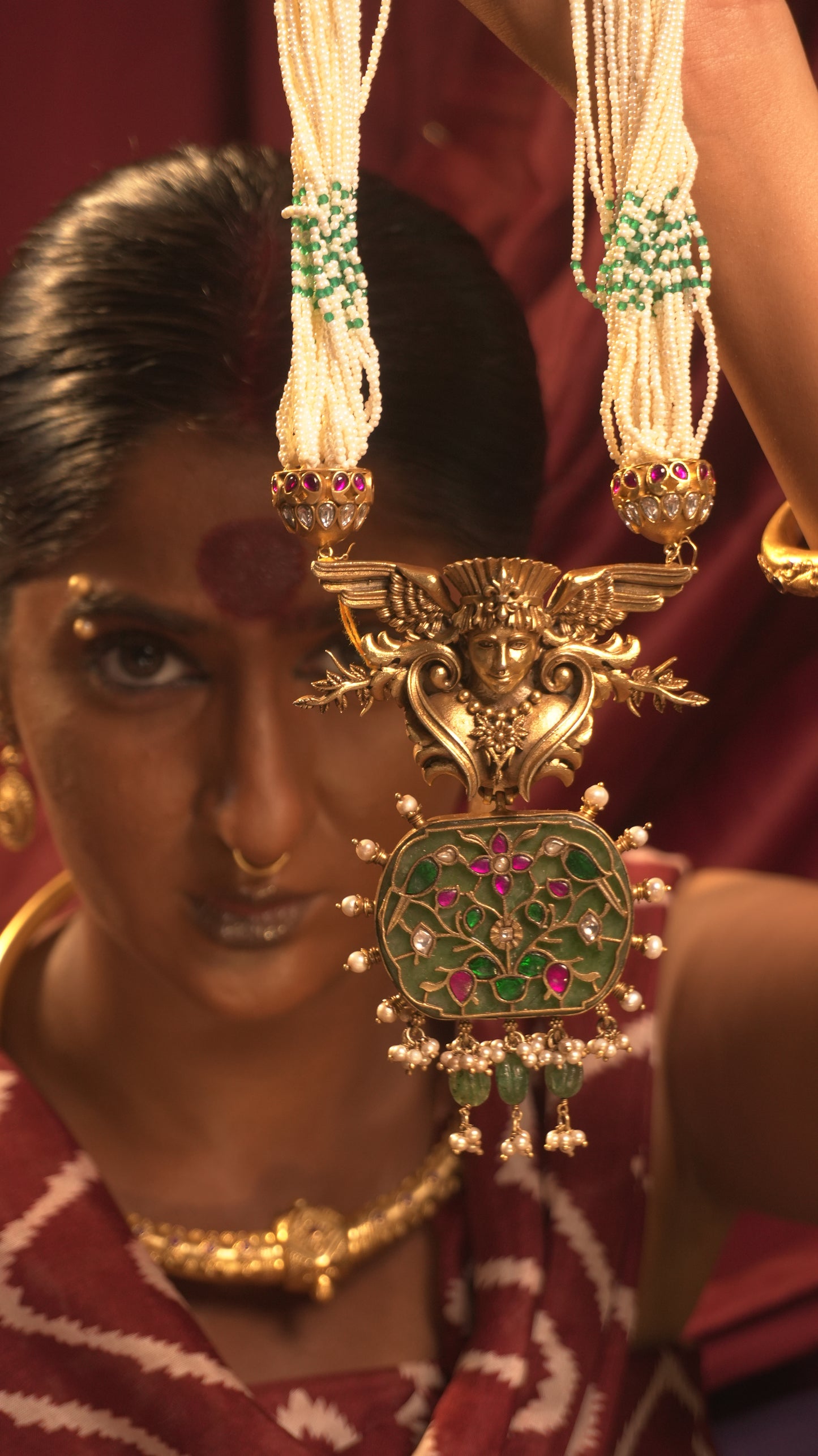 devkanya silver necklace