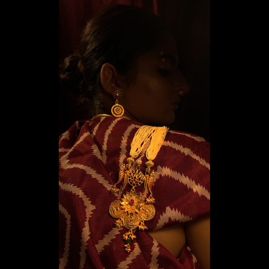 Navratna Silver Necklace