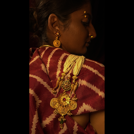 Navratna Silver Necklace