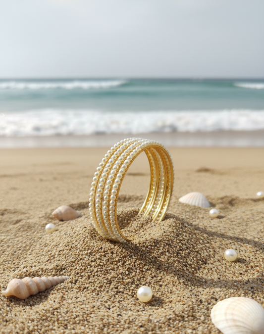 String Pearl Bangles