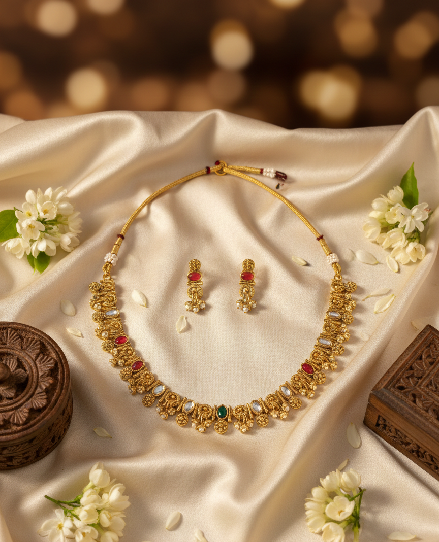 rajwada antique bridal set