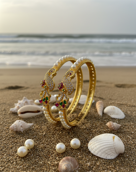 Red Peacock Bangles