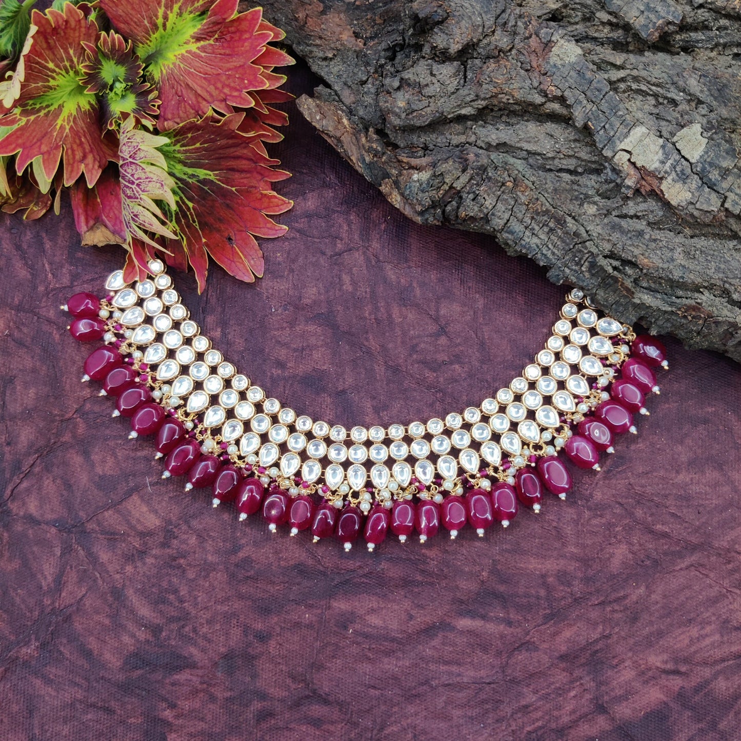 dhanshri kundan necklace