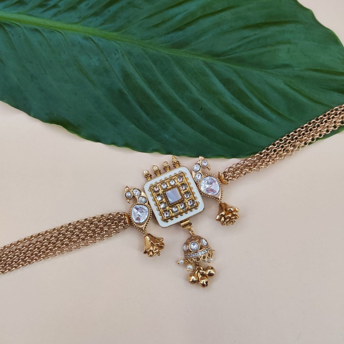 mayur kundan necklace