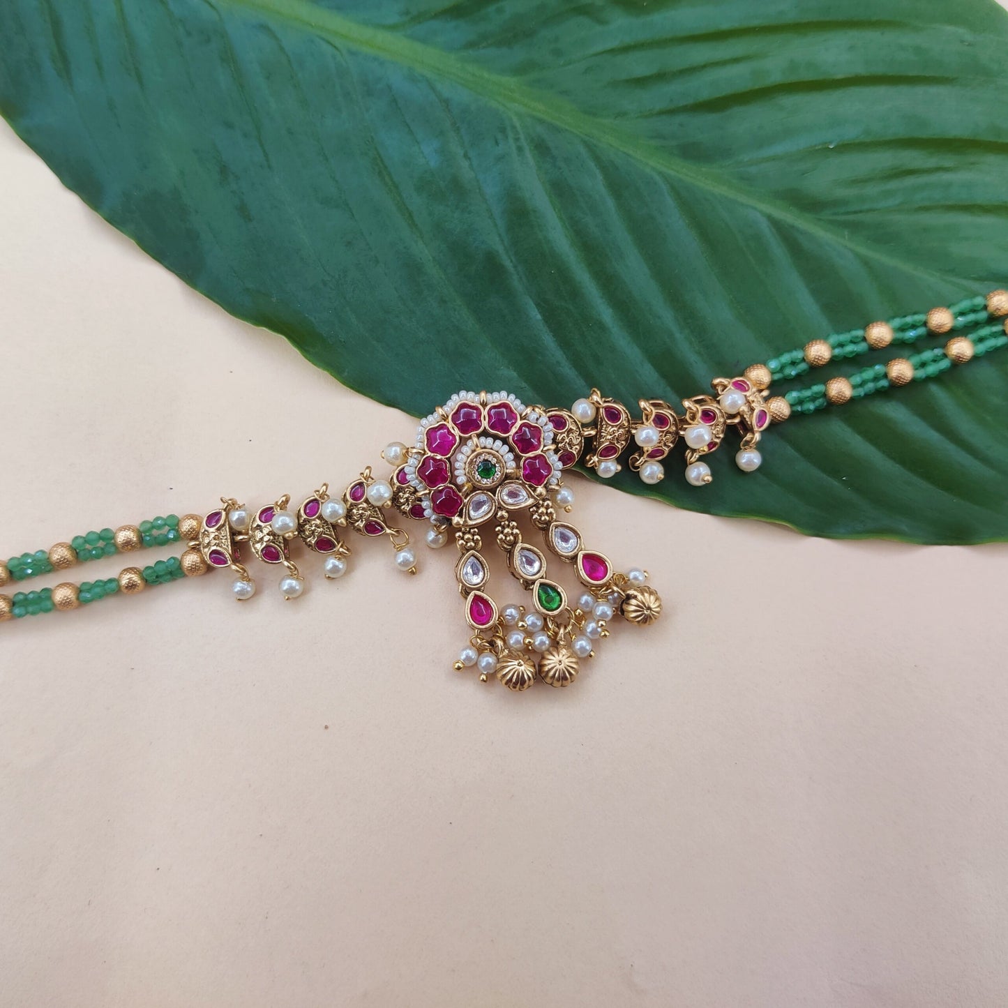 kundan tara necklace
