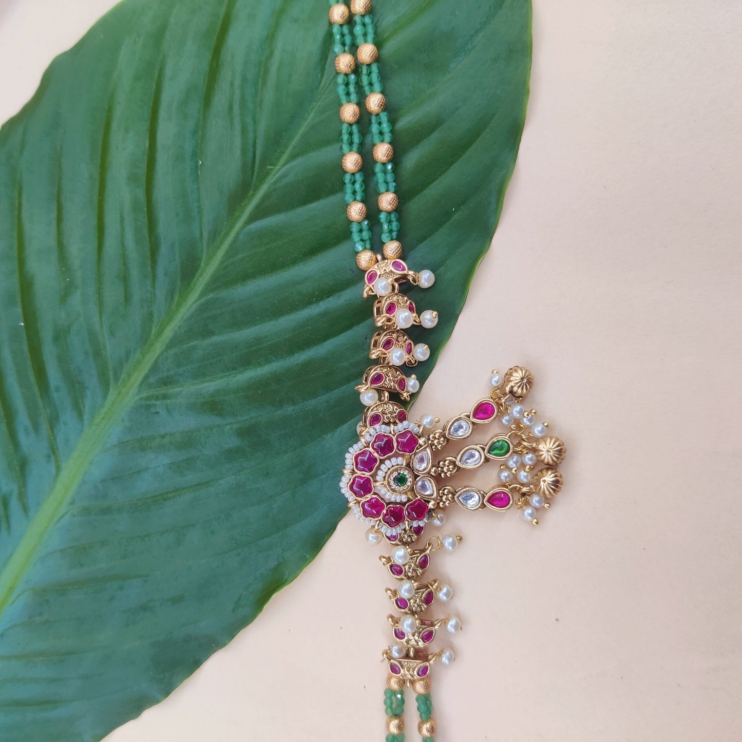 kundan tara necklace