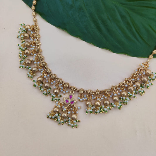 Kundan Pimpali Necklace