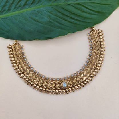 Motimani Antique Vajratik Necklace