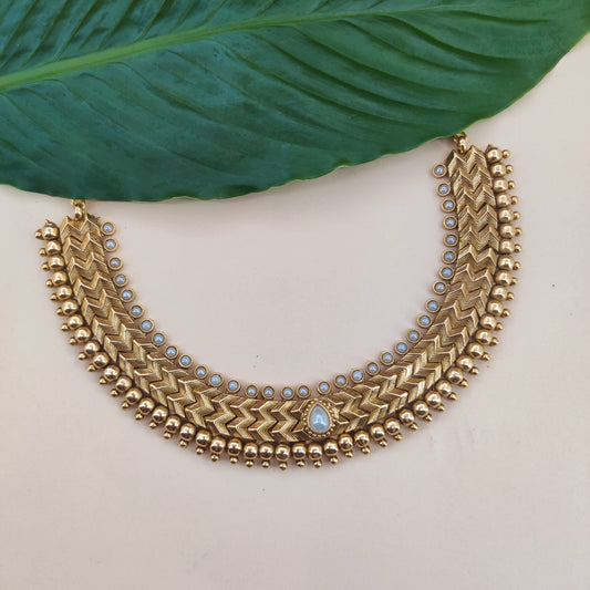 Motimani Antique Vajratik Necklace