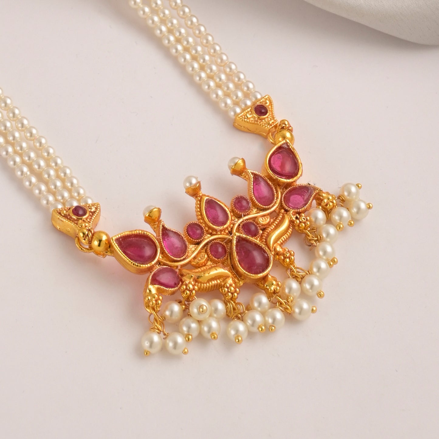 kshiti ranjani antique pearl long necklace