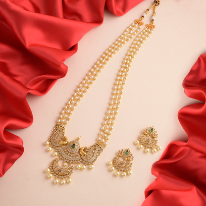 Antique Moti Long Necklace Set