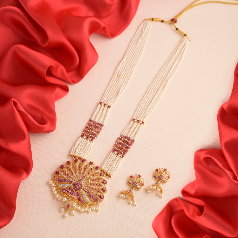 long moti necklace set