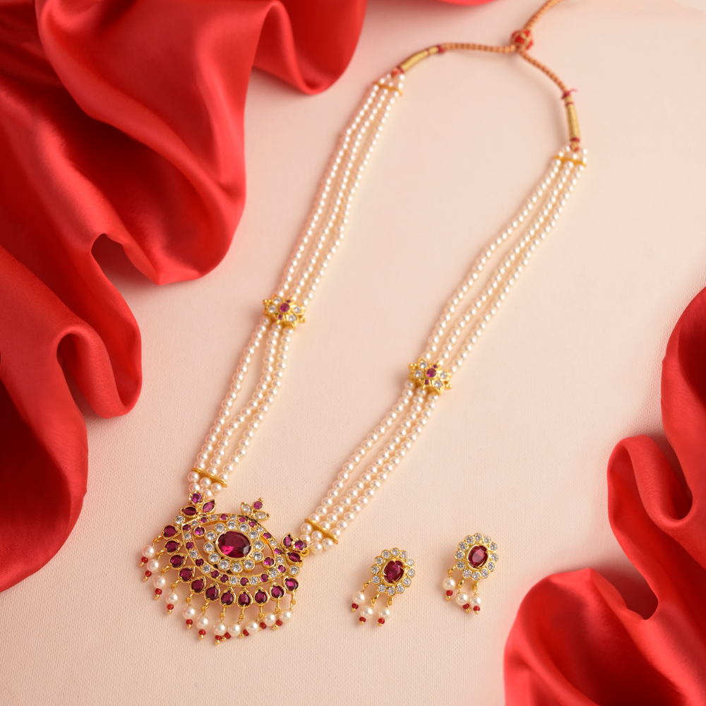 short moti necklace set