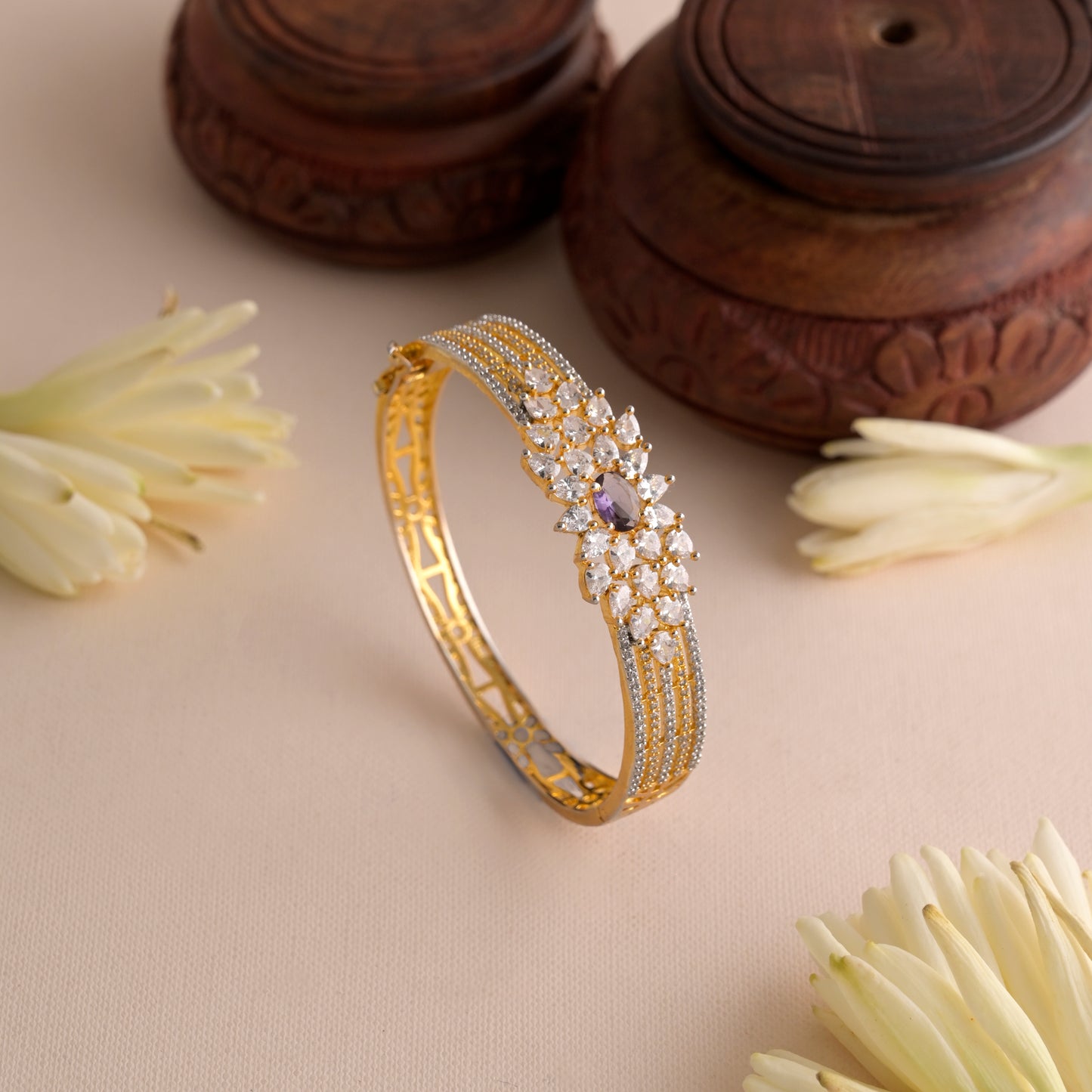 purple celestial american diamond bracelet