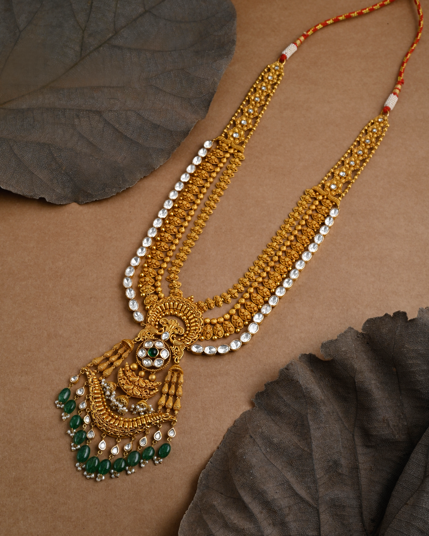 Necklace With Real Kundan and Original Antique Polish