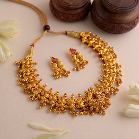 RajLakshami Kolhapuri Antique Thushi