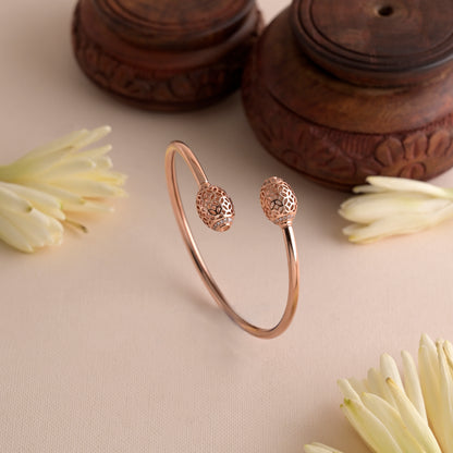 Sphere Head Rose Gold American Diamond Bracelet