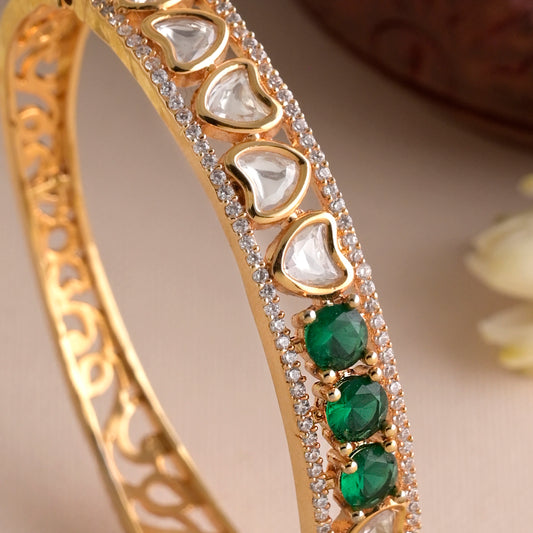 Triple Emerald Heart AD Bracelet