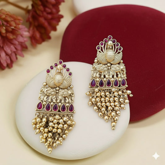 Antique mayur gajantlakshmi tops