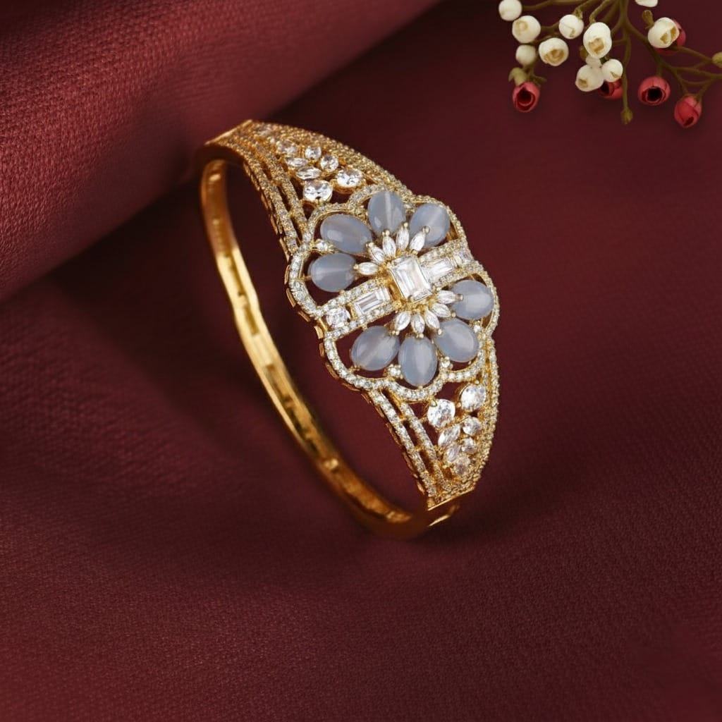 blue blossom american diamond bracelet