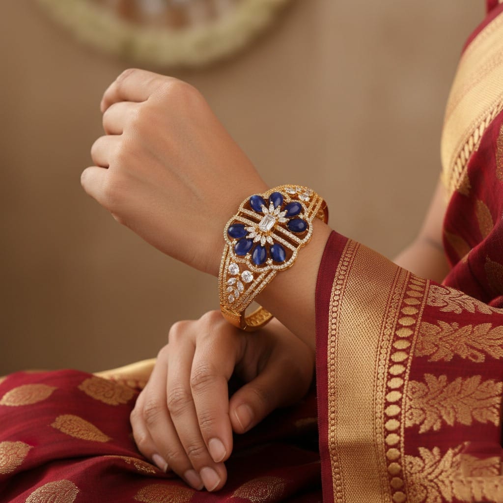 royal blue blossom ad bracelet