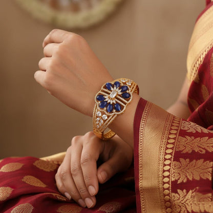 Royal Blue Blossom AD Bracelet